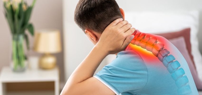 Hernia,Of,The,Cervical,Spine,,Neck,Pain,,Man,Suffering,From